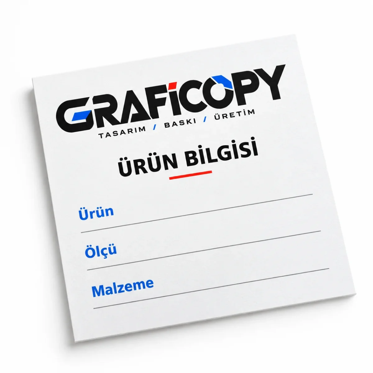Ürün Bilgi Kartı ve Karton Etiket