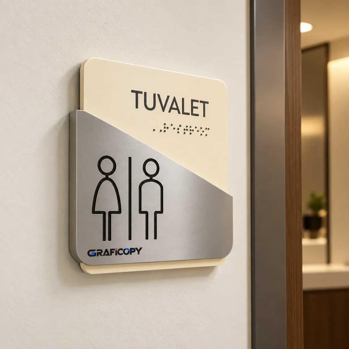 VİRA Katmanlı WC Kapı Tabelası - Görsel 3