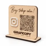 Ahşap Instagram QR Standı - Görsel 2
