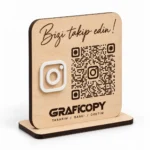 Ahşap Instagram QR Standı - Görsel 3