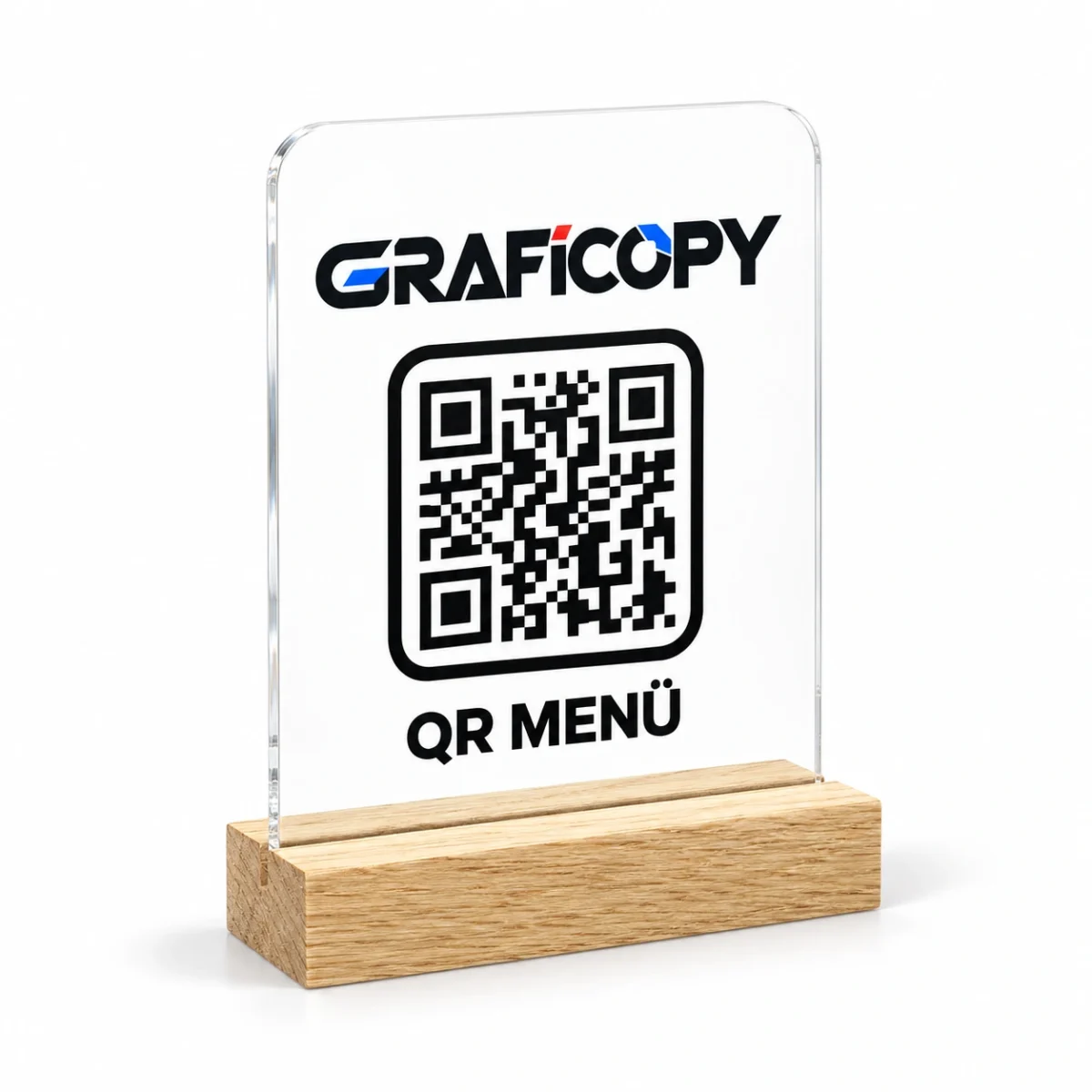 KORVEN Ahşap Tabanlı QR Menü Standı - Görsel 2