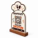 ŞEF Ahşap Tabanlı QR Menü Standı - Görsel 2