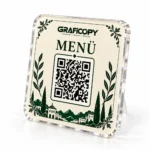 ZEYTİN Desenli Pleksi QR Menü Standı - Görsel 2