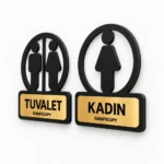 Yuvarlak Simgeli WC Kapı Tabelası - Görsel 2